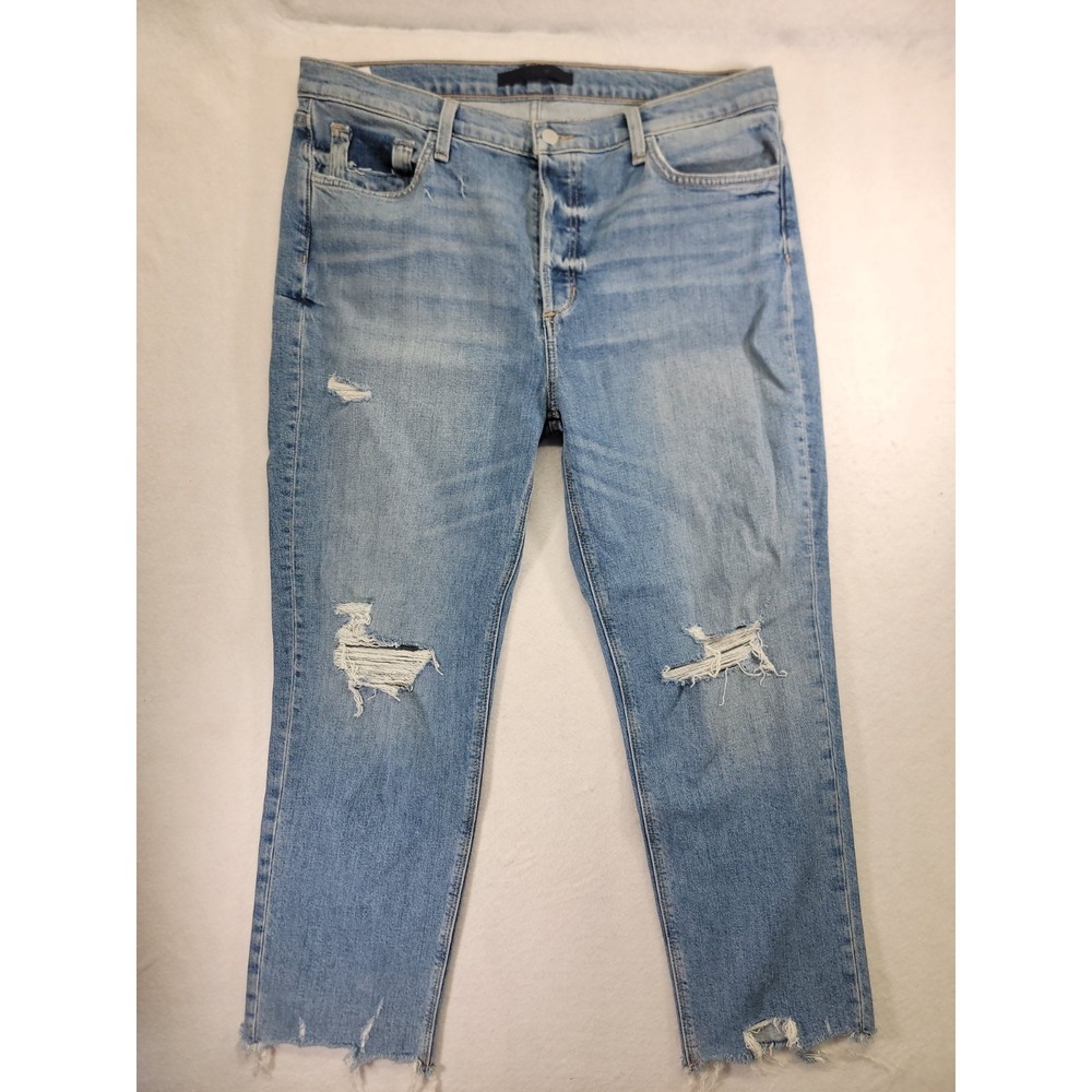 Joe's jeans‎ The Scout Mid Rise Slim Boyfriend Button Fly Distressed Women's 32